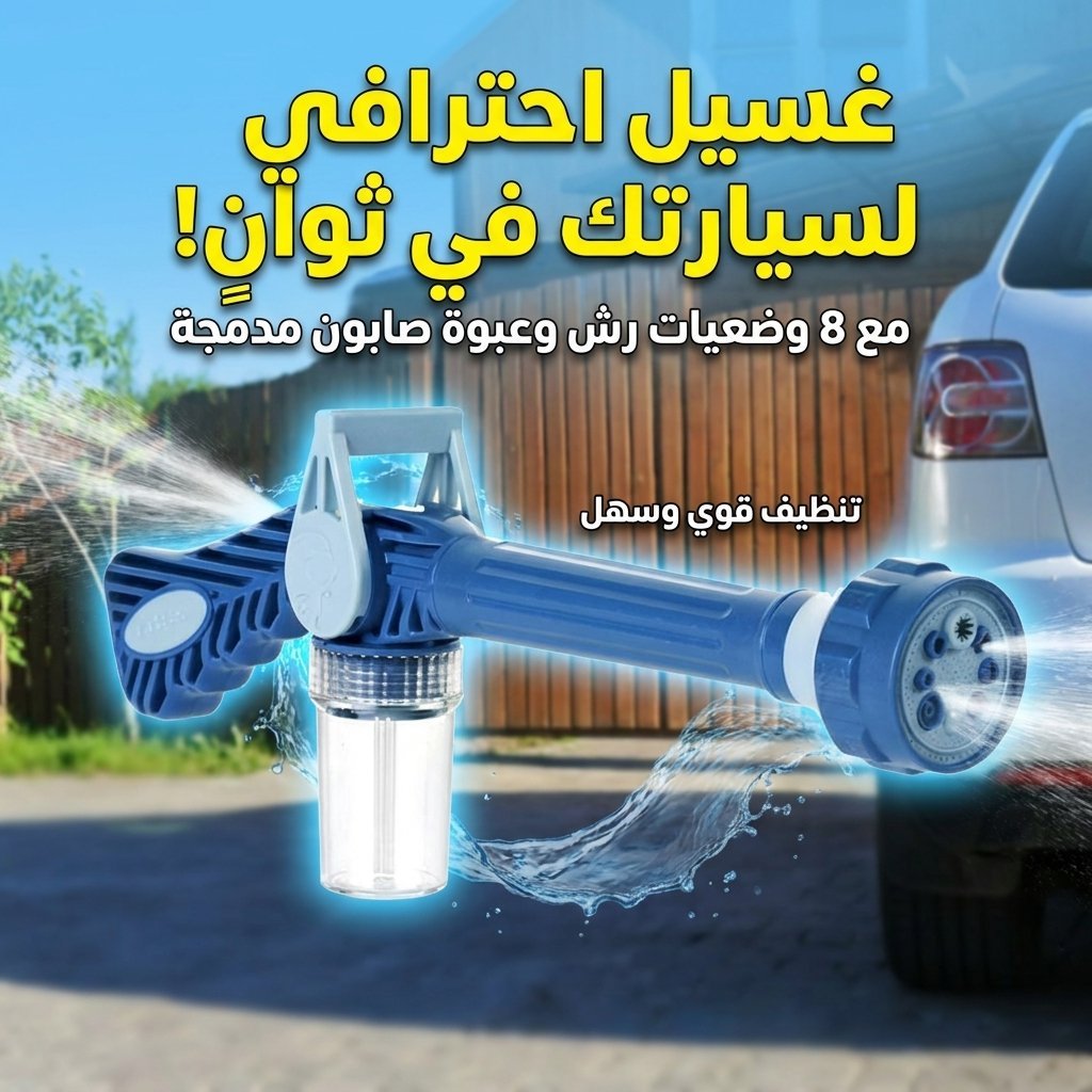 Pistolet 8en1 de pulvérisation d'eau de lavage de voiture