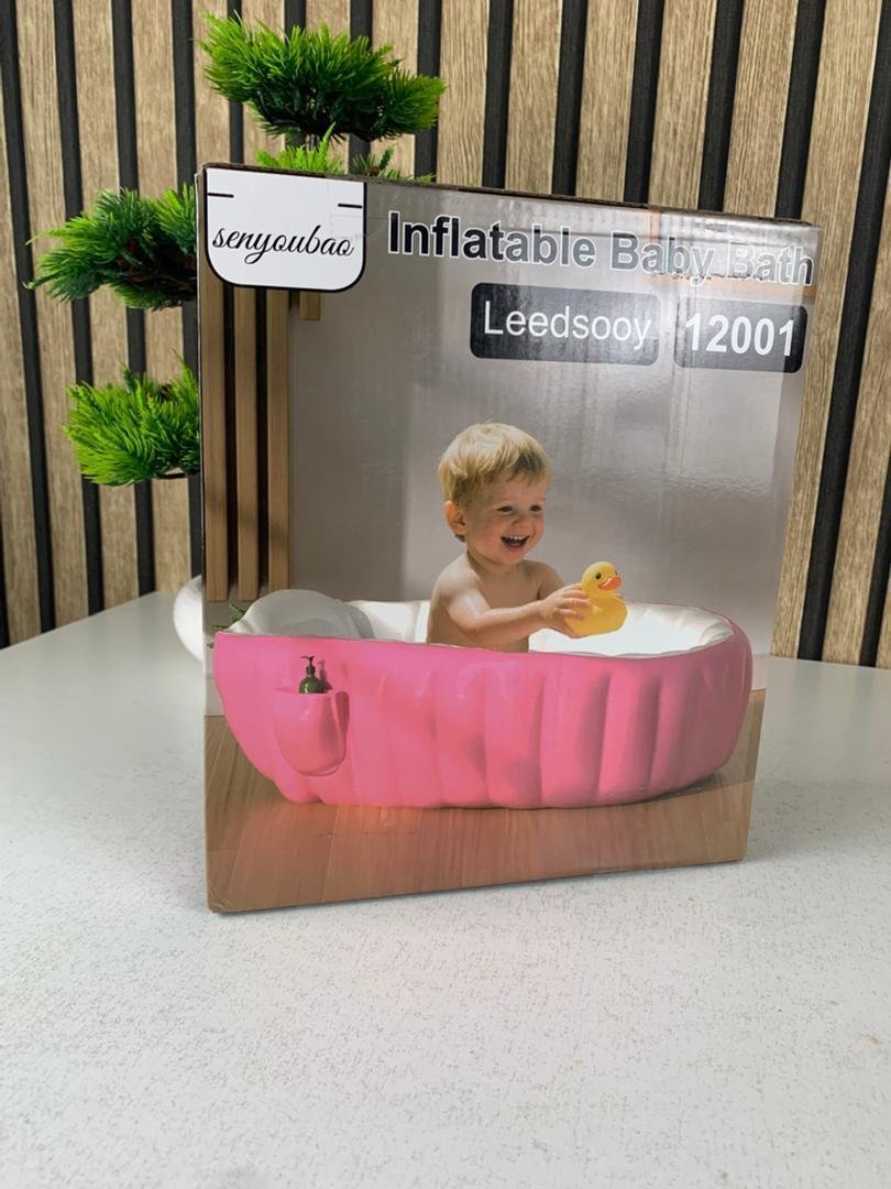 Baignoire gonflable pour bébé antidérapante avec poche latéral – حوض الاستحمام قابل للنفخ للأطفال - الصورة 2