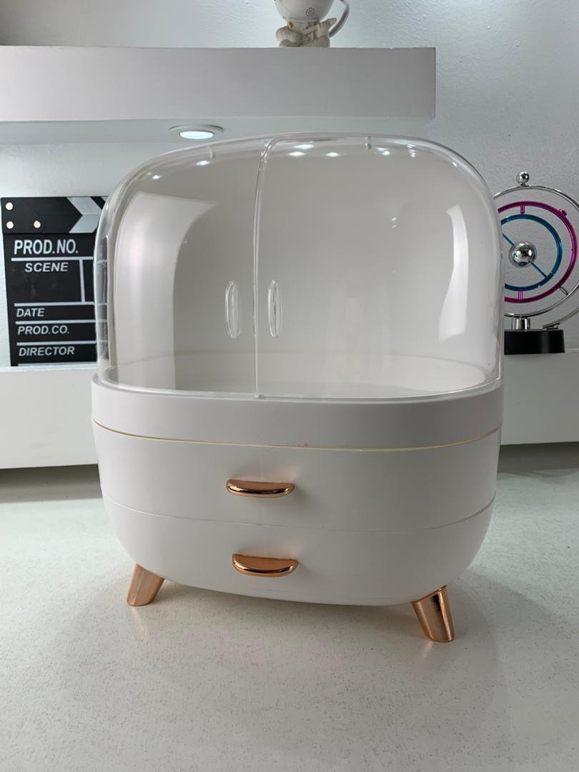 Boîte de rangement de maquillage, présentoir de rangement de cosmétiques avec tiroir - الصورة 4