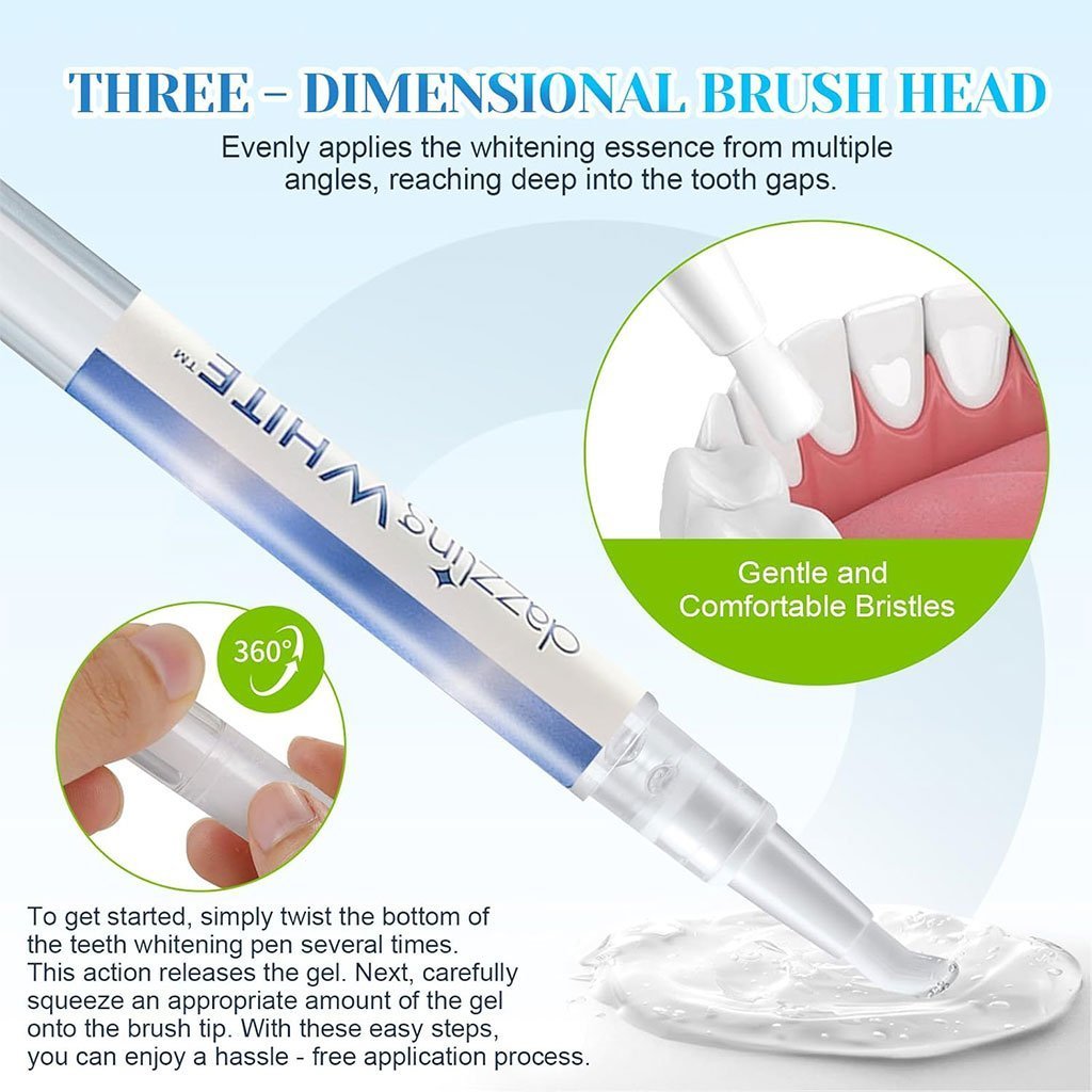 Stylo blanchissant pour les dents en 2 parties avec applicateur doux - الصورة 5