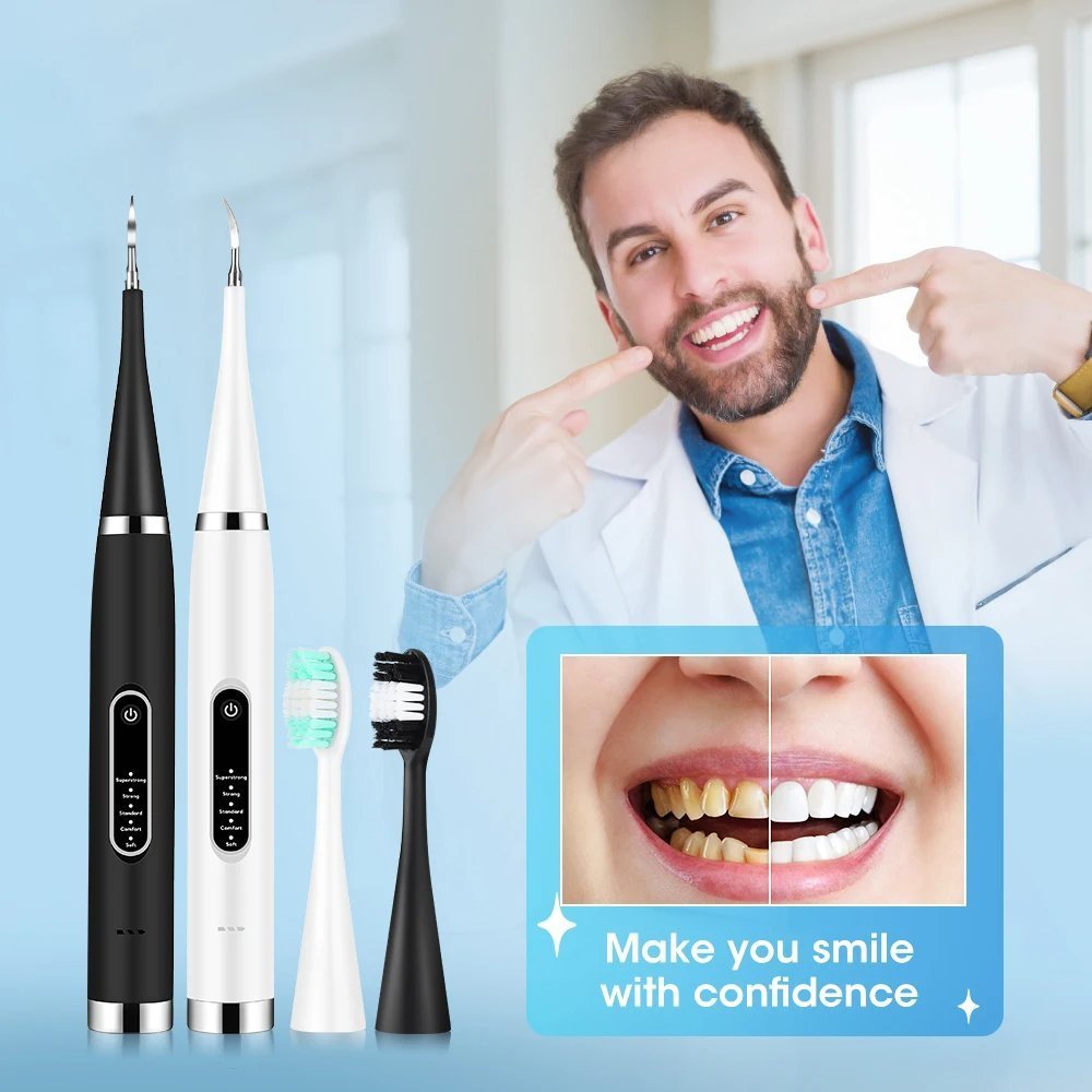 Détartreur dentaire et brosse à dents Électrique 5 Modes avec Miroir – قشارة الأسنان وفرشاة الأسنان الكهربائية 5 أوضاع مع مرآة - الصورة 3
