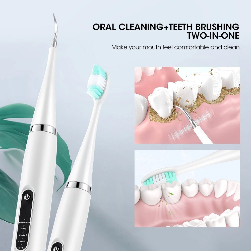 Détartreur dentaire et brosse à dents Électrique 5 Modes avec Miroir – قشارة الأسنان وفرشاة الأسنان الكهربائية 5 أوضاع مع مرآة - الصورة 2