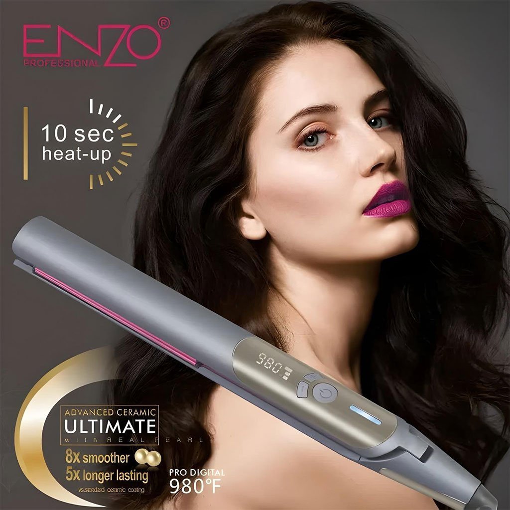 Lisseur Céramique 980°F Plaque 1.5″ Titane ENZO EN-3827 – مملس شعر إينزو - الصورة 5