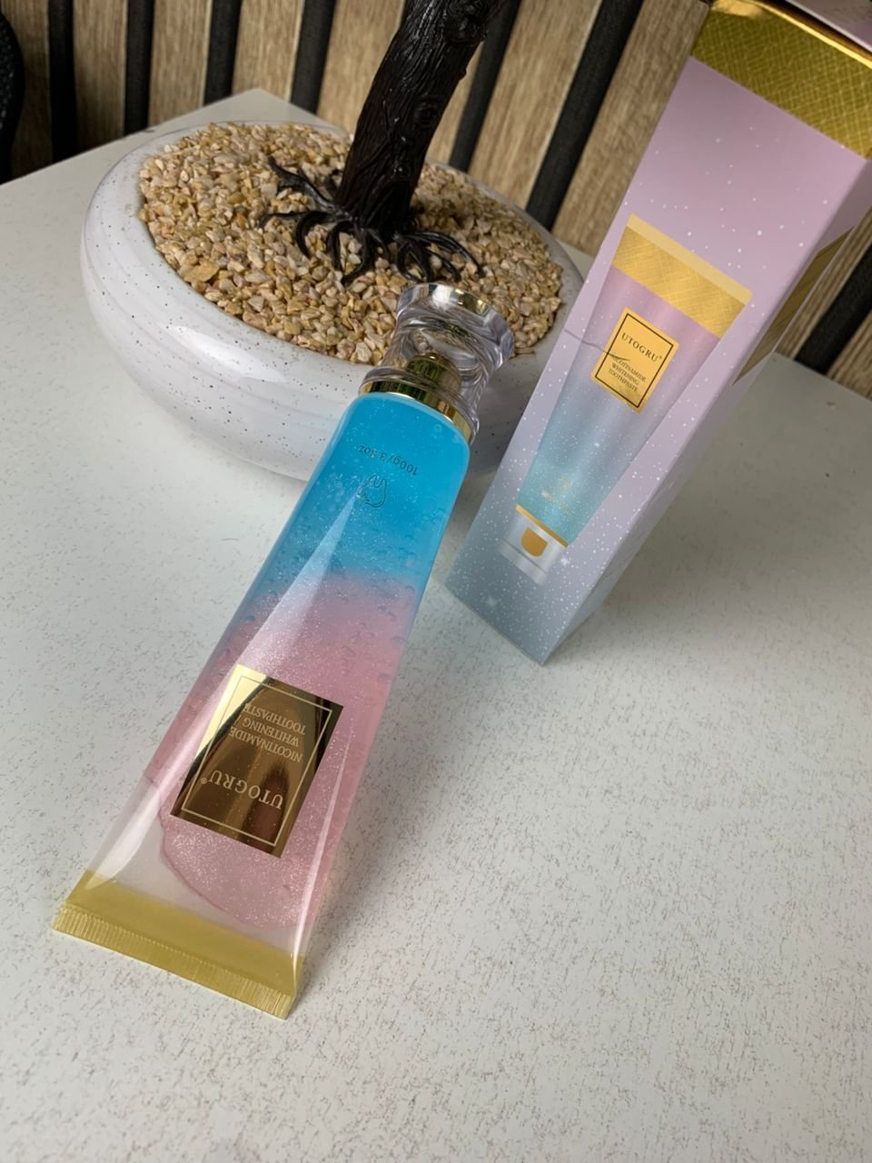 Dentifrice blanchissant à la niacinamide UTOGRU Triple action blanchissante – معجون تبييض الأسنان - الصورة 2