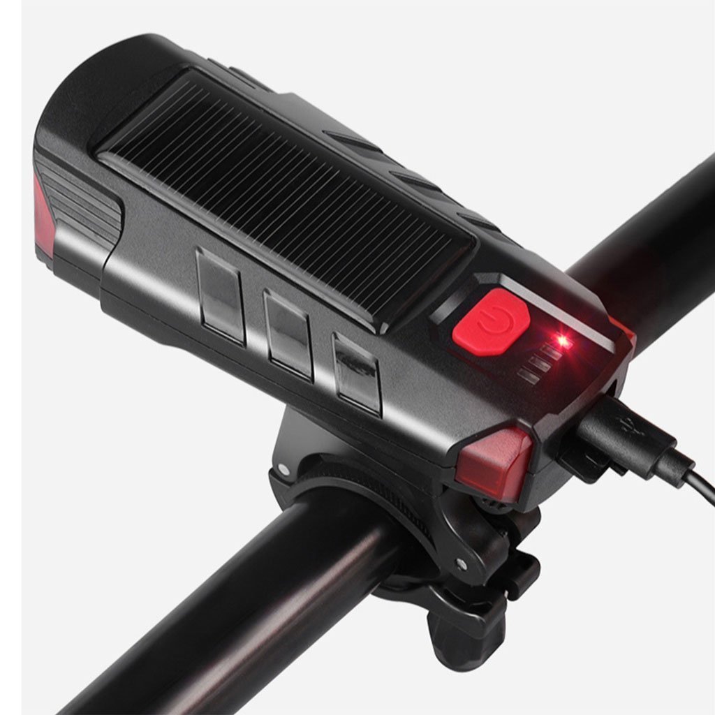 Lampe d’éclairage solaire pour vélo et trottinette avec sonnette et alarme – مصباح دراجات يعمل بالطاقة الشمسية - الصورة 4