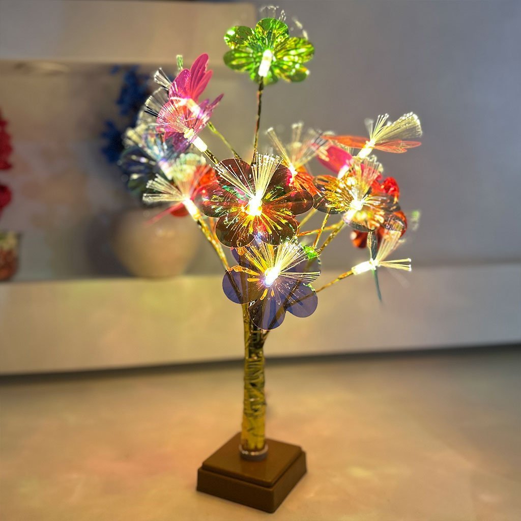 Lampe de Table Fleurs Colorés avec LED – مصباح طاولة للديكور - الصورة 5