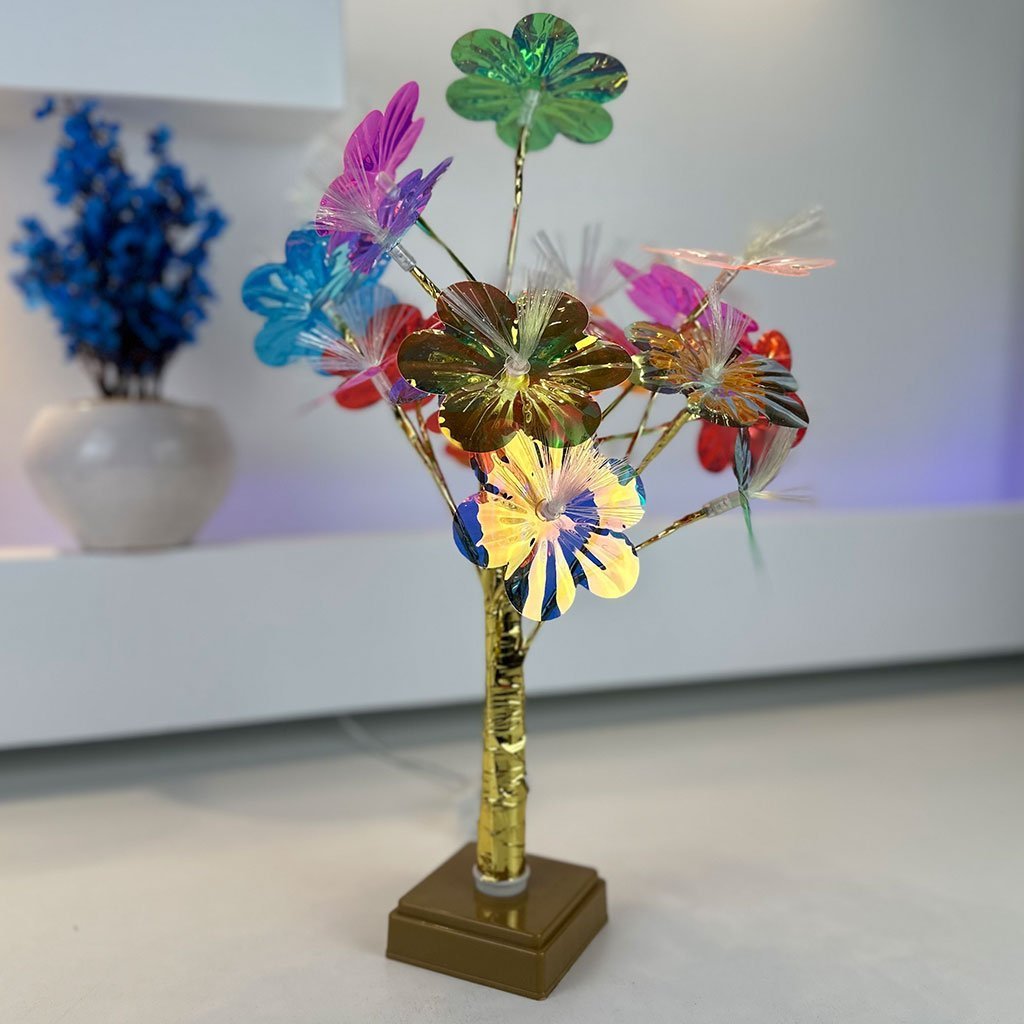Lampe de Table Fleurs Colorés avec LED – مصباح طاولة للديكور - الصورة 4