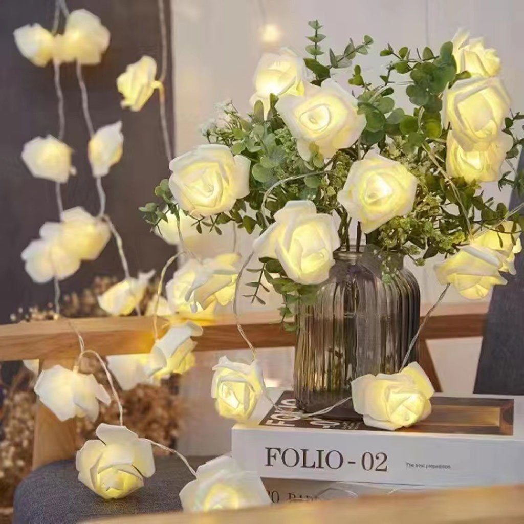 Guirlande Fleurs à 10 Pcs - 2m - Branchement direct avec secteur décoration idéale pour chambre - الصورة 2