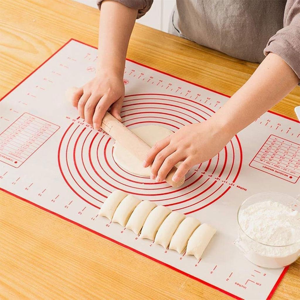 Tapis de pâtisserie en silicone avec graduations pour étaler la pâte – بساط تحضير الحلويات - الصورة 7