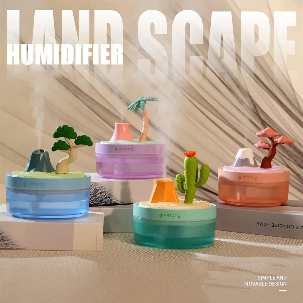 Humidificateur Portable avec Décoration de Paysage et Grand Réservoir de 320 ml – معطر جو محمول - الصورة 3