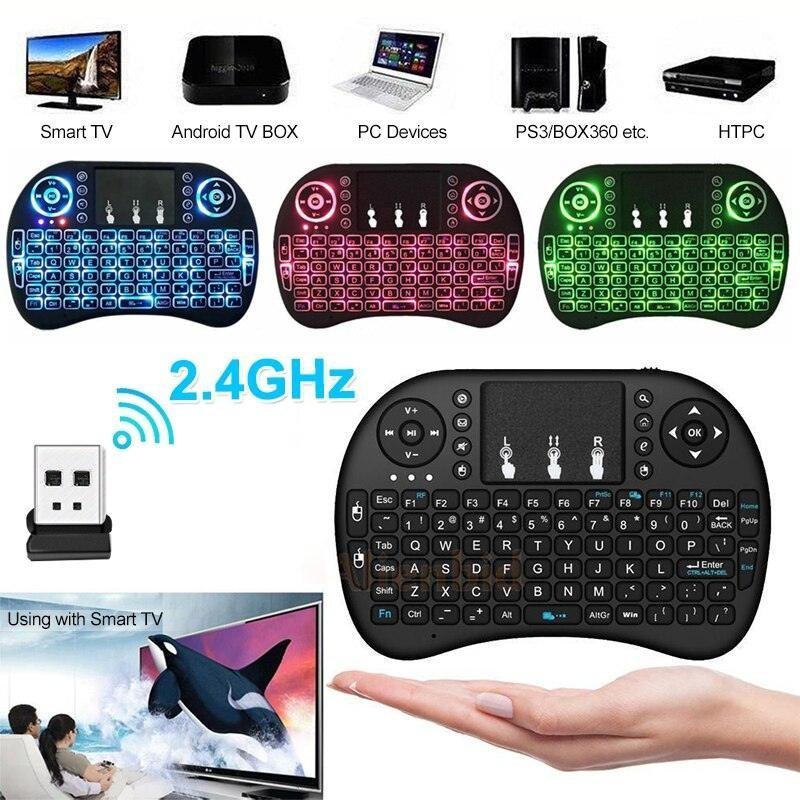 Clavier et Pad sans fil Tricolor rétroéclairé USB multimédia contrôle - الصورة 4