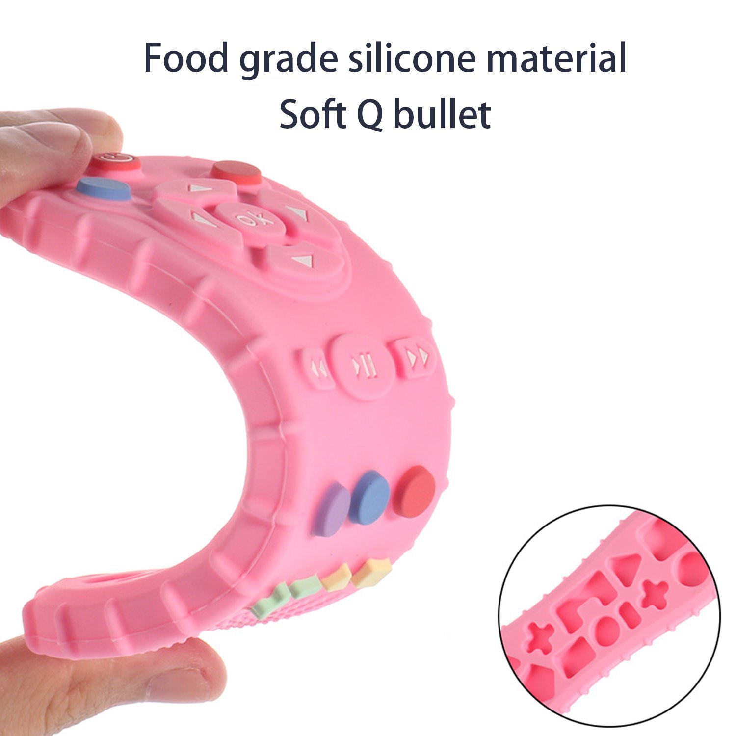 Anneau de dentition en Silicone en forme de télécommande - عضاضة اطفال من سيليكون على شكل جهاز تحكم - الصورة 6