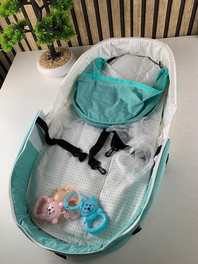 Lit et sac à langer pour enfants avec moustiquaire et auvent – سرير أطفال سهل النقل مع ناموسية مدمجة - الصورة 2