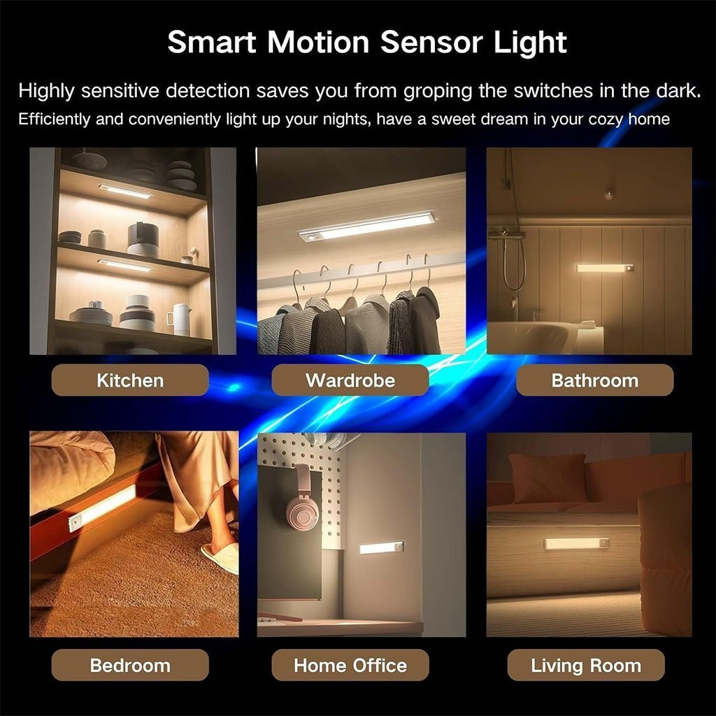 Lampe LED Rechargeable avec Détecteur De Mouvement Intérieur 3 Modes HY-2012 – مصباح مناطق ضيقة بعدة أوضاع - الصورة 5