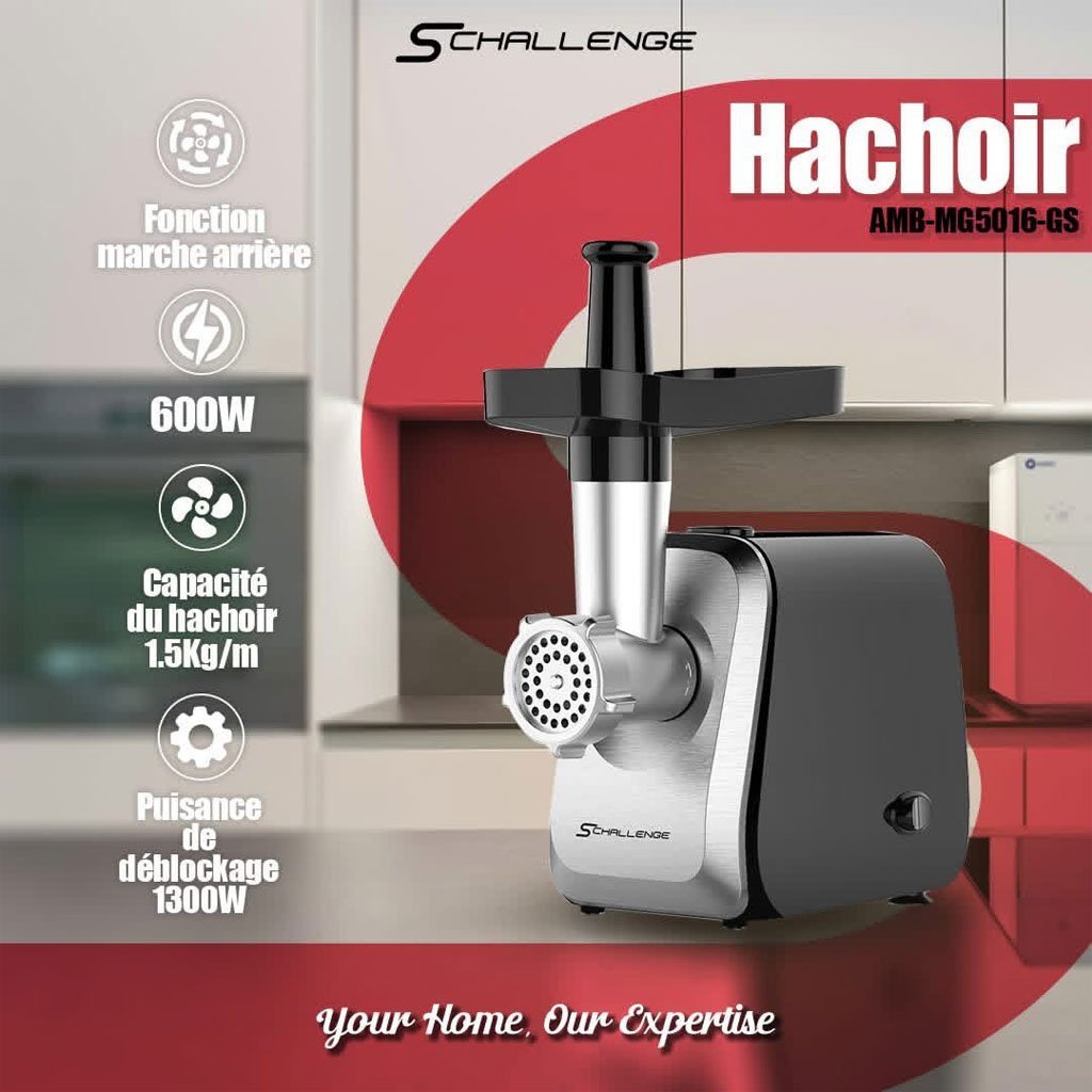 Hachoir à viande Schallenge AMB-MG5016-GS 1300W – ماكينة فرم اللحوم - الصورة 5