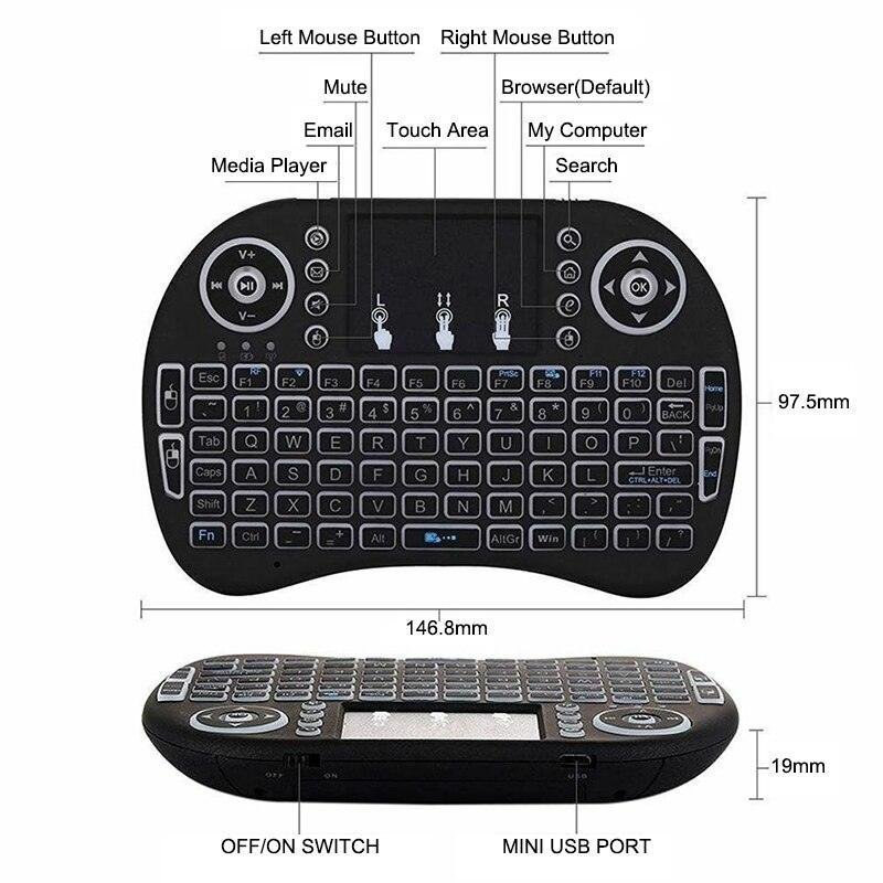 Clavier et Pad sans fil Tricolor rétroéclairé USB multimédia contrôle - الصورة 2