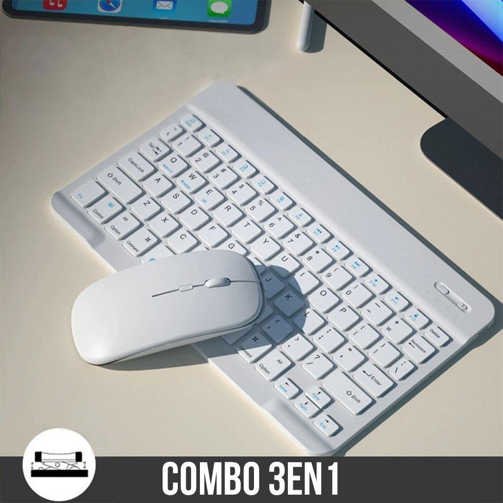 Combo clavier et souris avec support de téléphone compatible ( windows + ios + android ) - الصورة 5