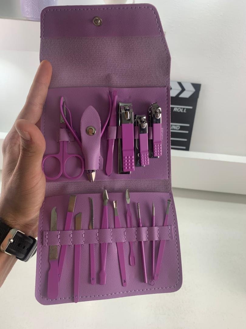 Kit coupe-ongles professionnel 16en1 en acier inoxydable – طقم العناية بالأظافر - الصورة 2