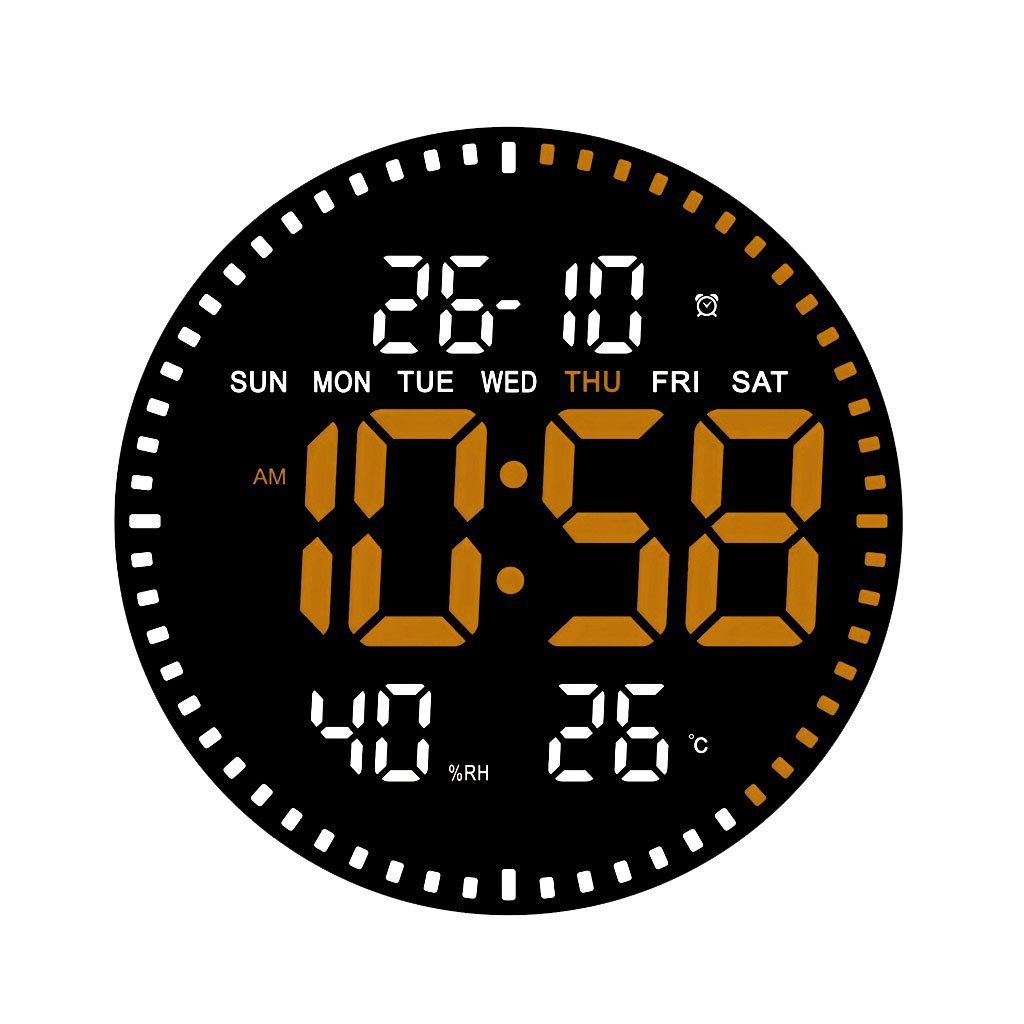 Horloge murale numérique LED avec Télécommande JH-2860 - الصورة 4