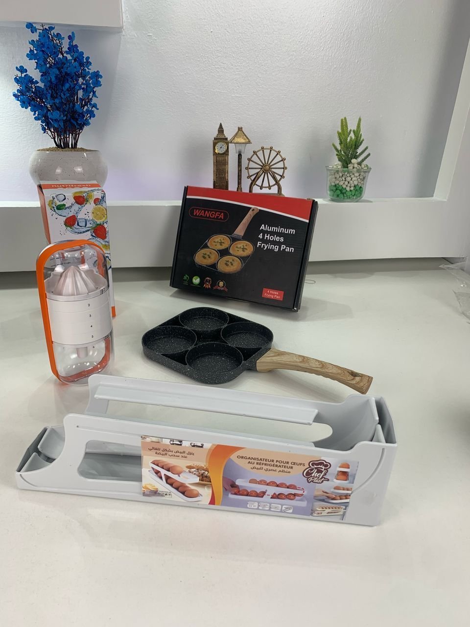Pack Cuisine Multifonction : Rangement Œufs, Poêle à Crêpes 6-en-1 – حزمة المطبخ متعددة الوظائف: حامل البيض، مقلاة الكريب - الصورة 4