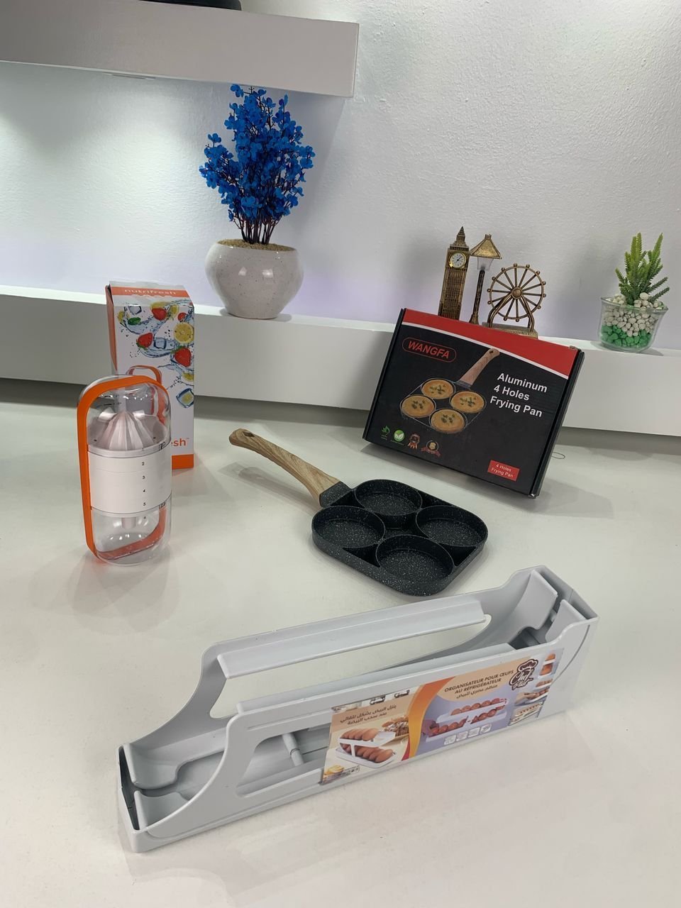 Pack Cuisine Multifonction : Rangement Œufs, Poêle à Crêpes 6-en-1 – حزمة المطبخ متعددة الوظائف: حامل البيض، مقلاة الكريب - الصورة 3