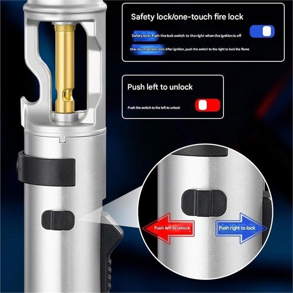 Briquet électrique Jet Flamme avec verrouillage de sécurité et ouvre bouteille - الصورة 6