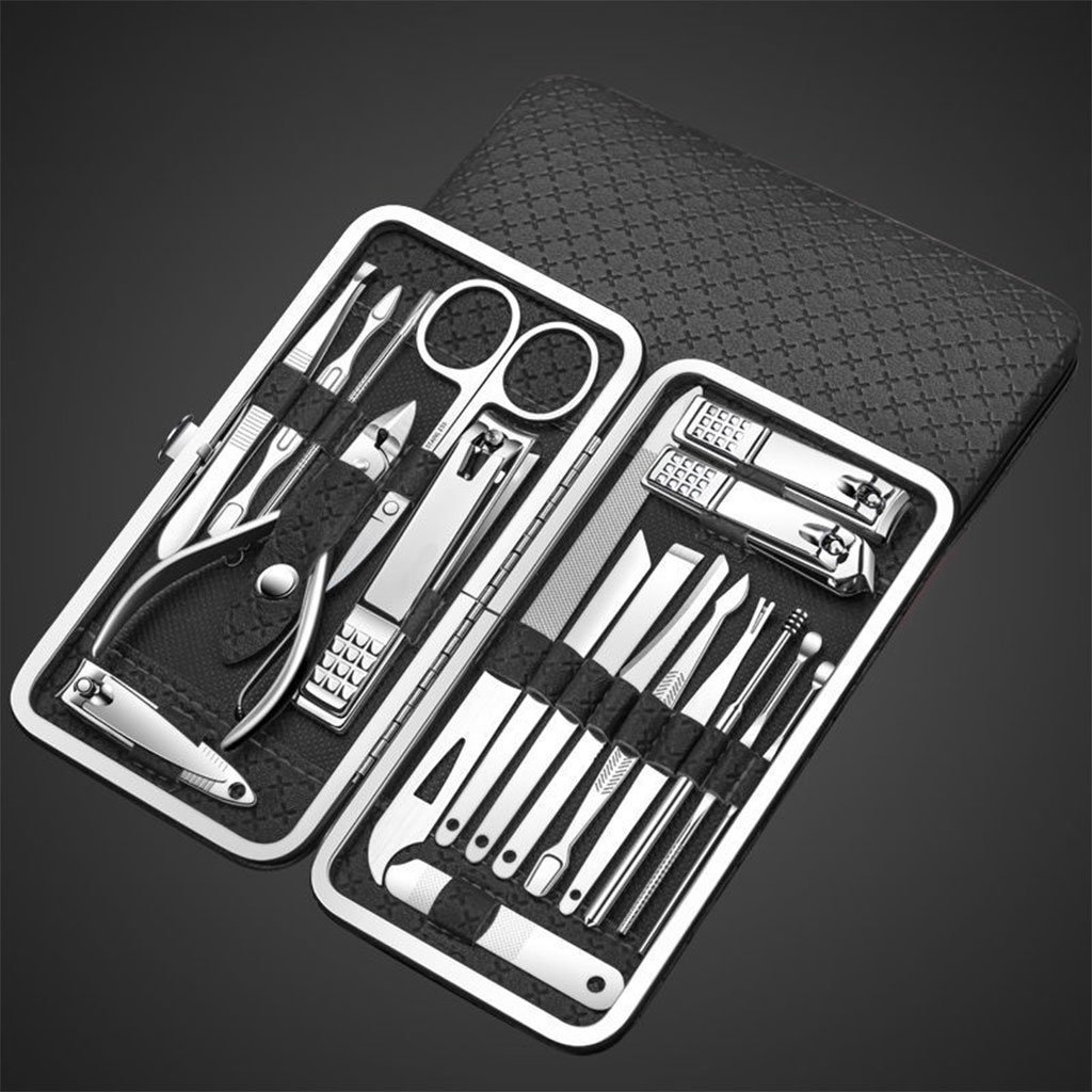 Ensemble de pédicure coupe-ongles 16 pièces avec ciseaux pince à épiler outils de manucure professionnels - الصورة 2