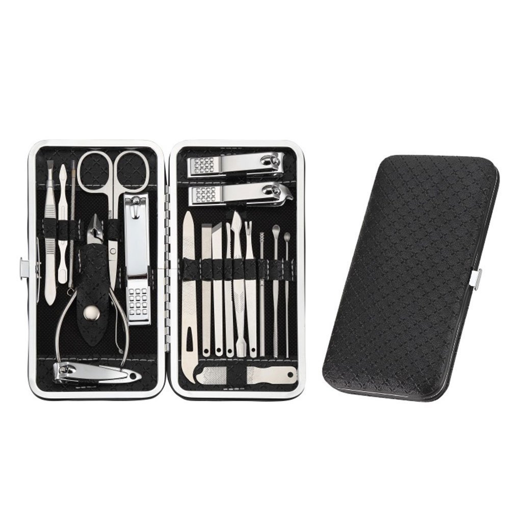 Ensemble de pédicure coupe-ongles 16 pièces avec ciseaux pince à épiler outils de manucure professionnels - الصورة 4