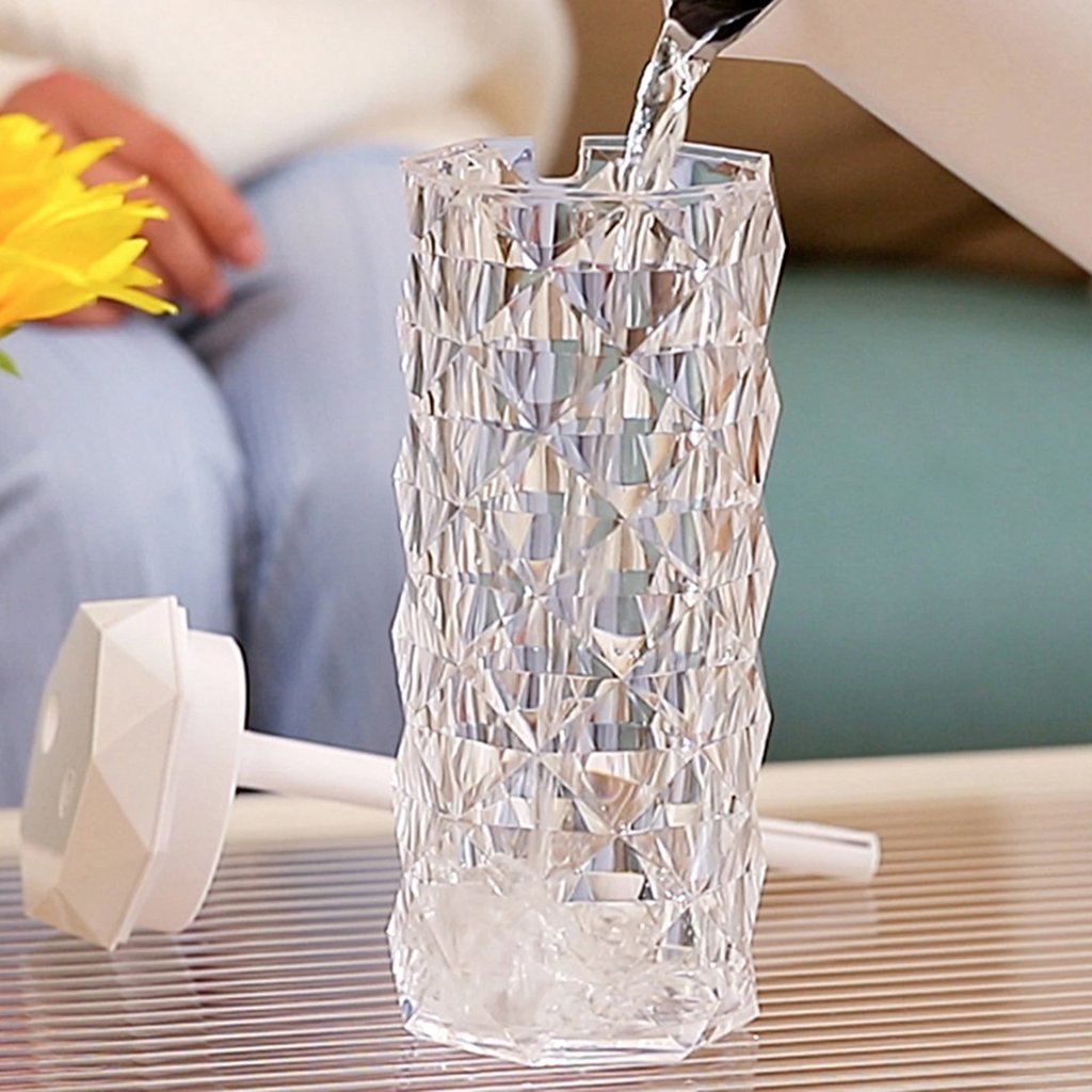 Lampe en cristal avec humidificateur d’air, diffuseur d’arôme, USB 900ml - الصورة 3