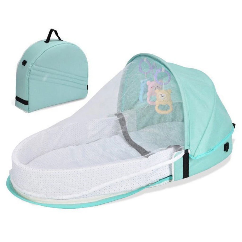 Lit et sac à langer pour enfants avec moustiquaire et auvent – سرير أطفال سهل النقل مع ناموسية مدمجة - الصورة 5