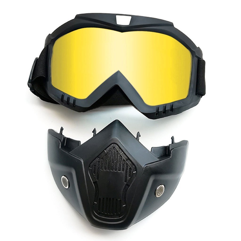 Casque Moto avec Lunettes Amovibles Coloré Anti-Bouée - الصورة 3