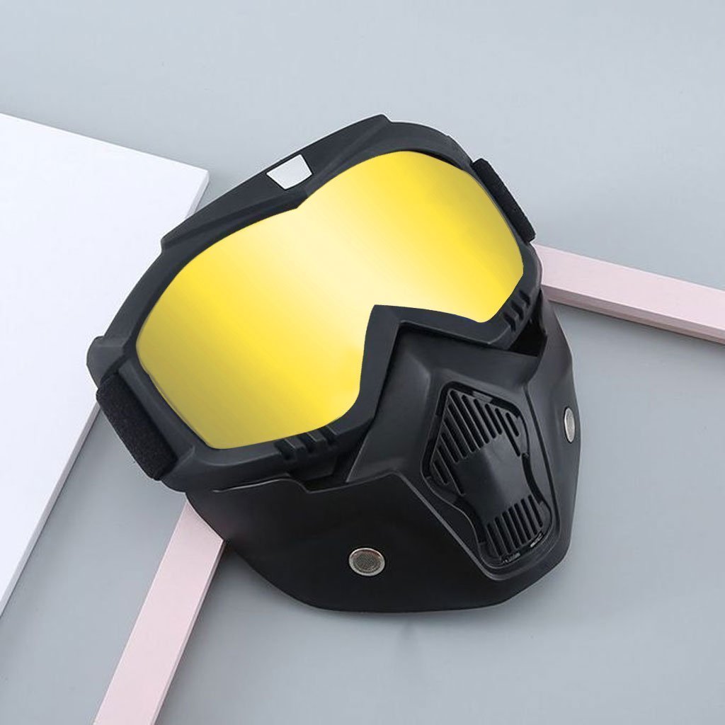 Casque Moto avec Lunettes Amovibles Coloré Anti-Bouée - الصورة 6