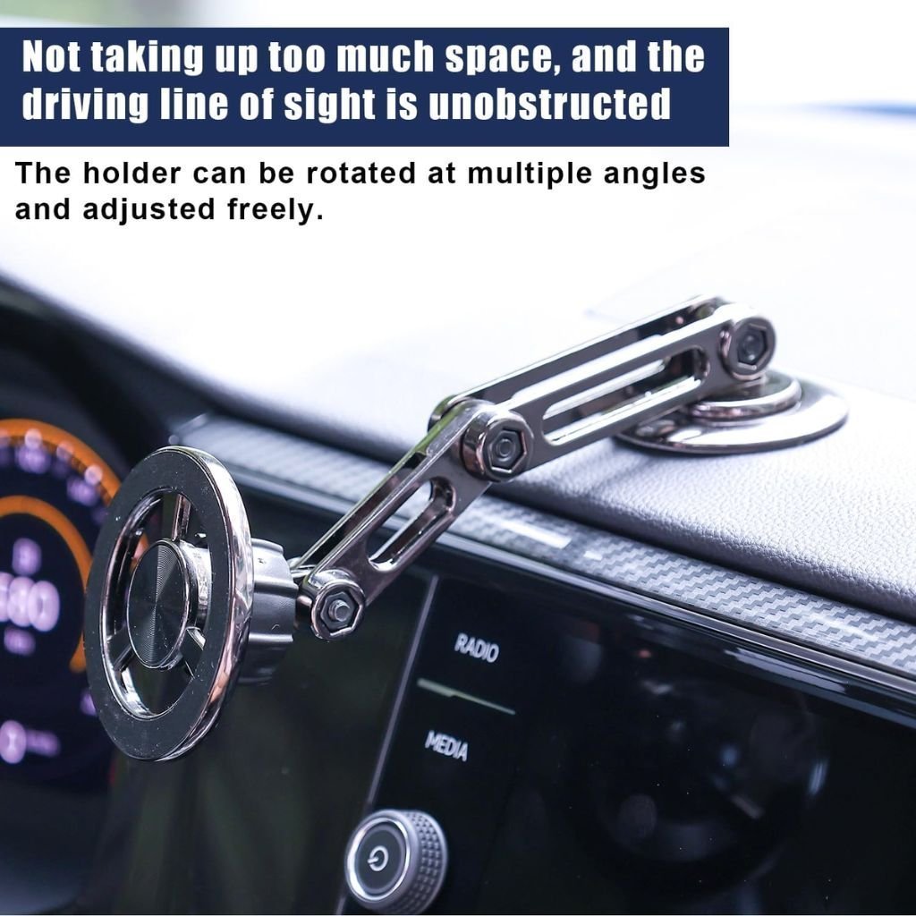 Support Téléphone Voiture Magnétique Rotatif à 360° – حامل هاتف مغناطيسي - الصورة 6