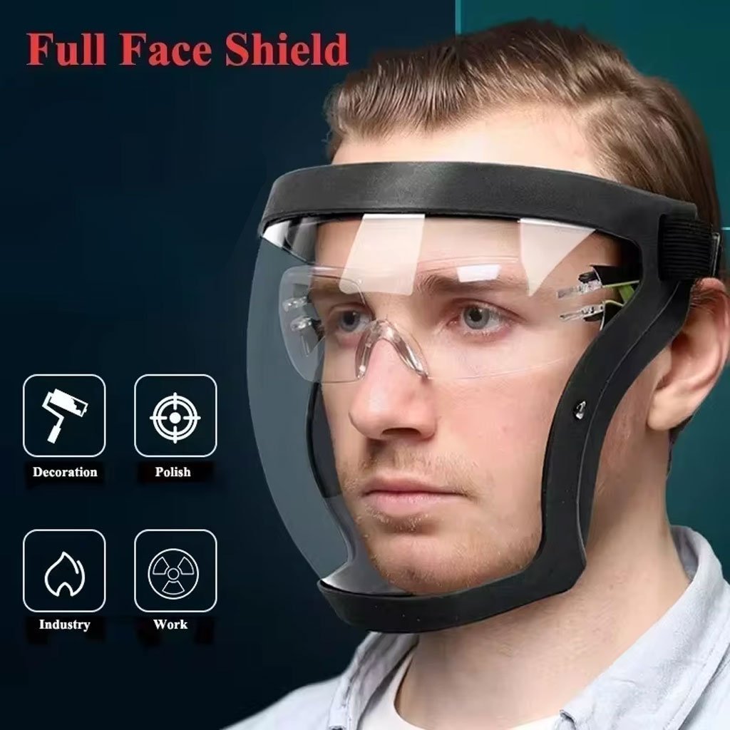 Masque facial intégral HD transparent, super protecteur anti-buée et respirant - الصورة 3
