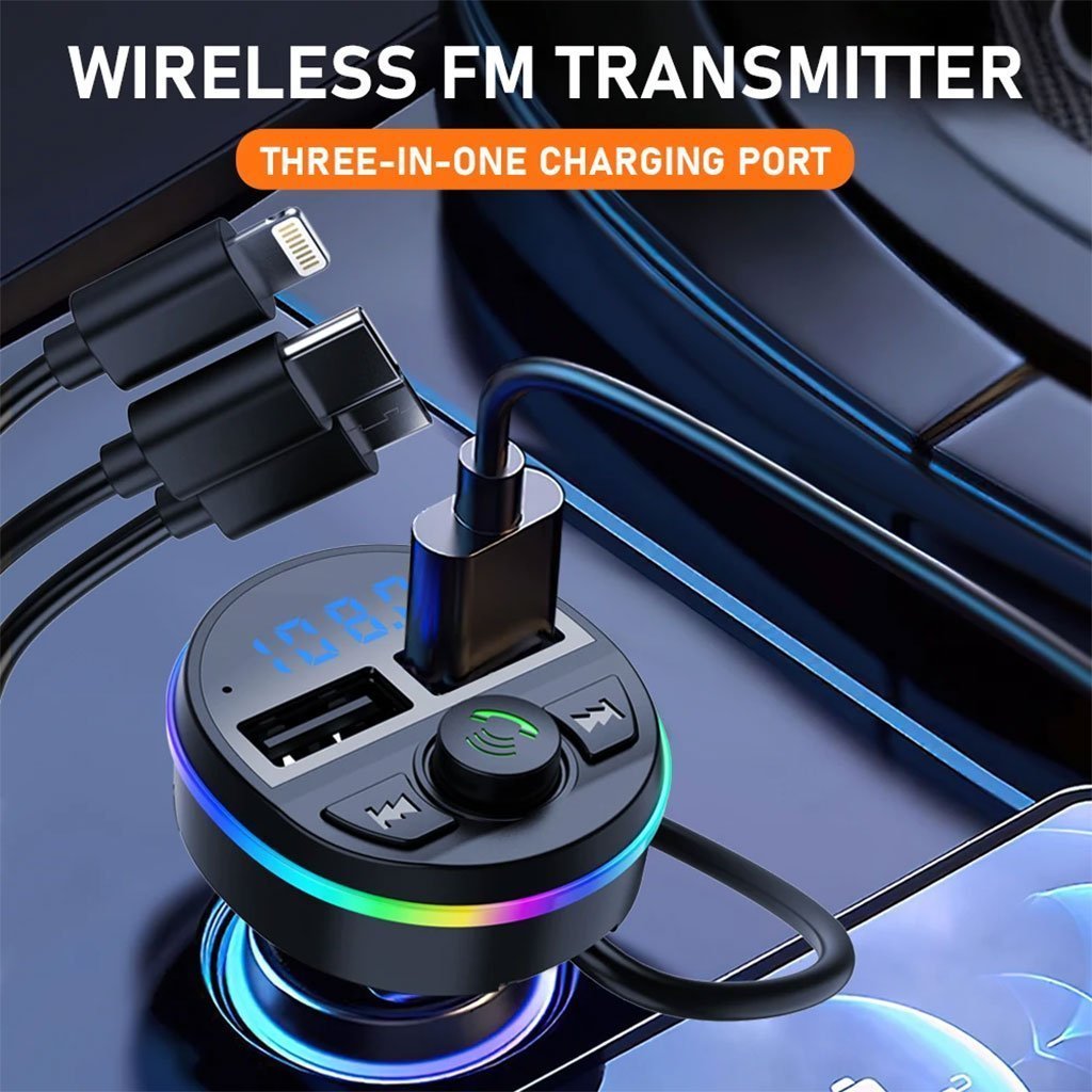 Transmetteur Bluetooth pour voiture, voiture Mp3 Player Radio Aux Adapter Lecteur de Musique - الصورة 5