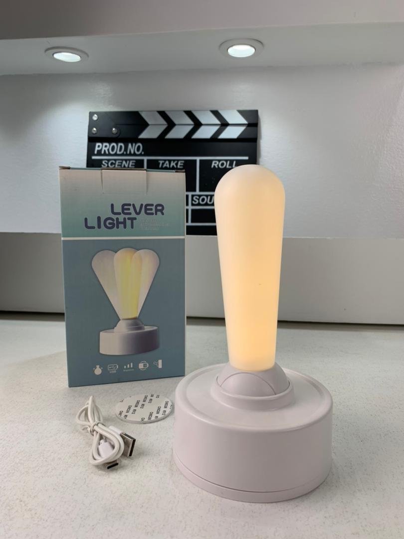 Veilleuse LED à Levier avec Interrupteur à bascule Rechargeable – مصباح غرف نوم قابل للشحن - الصورة 2