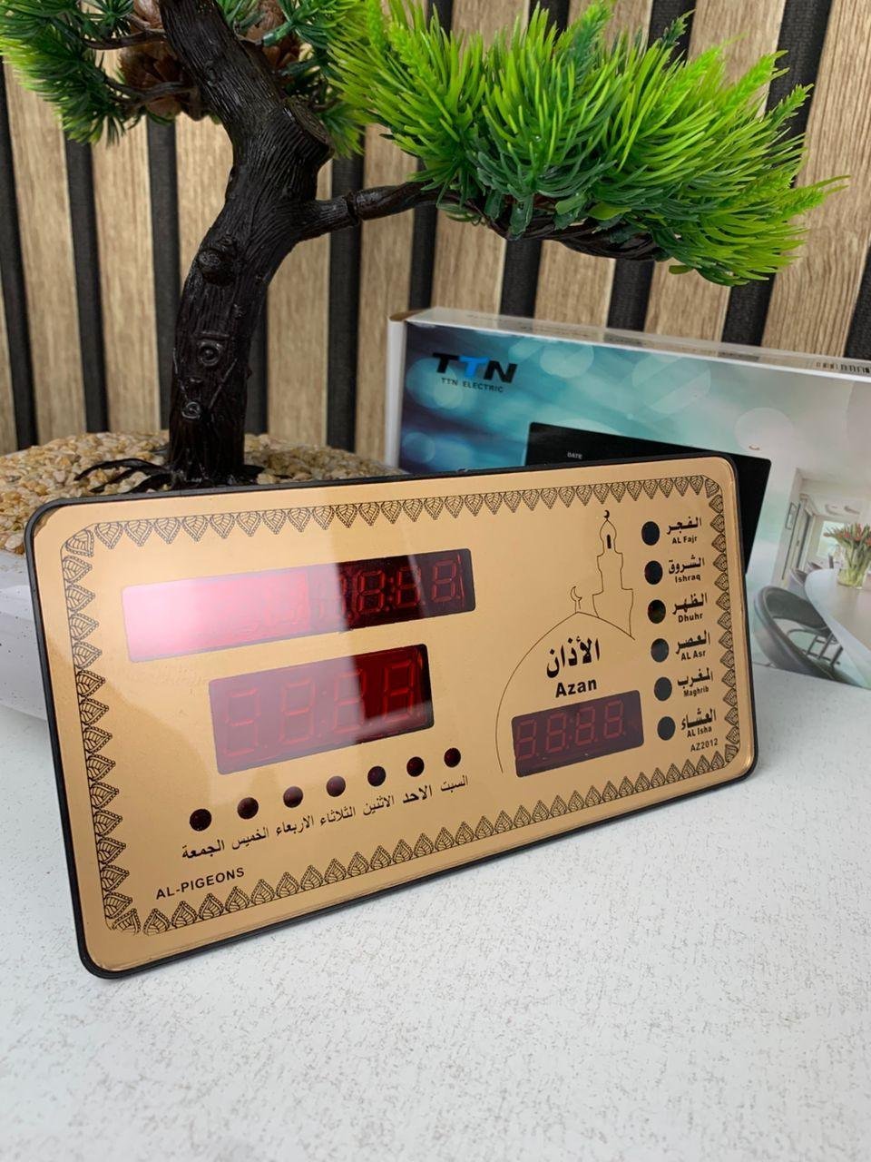 Horloge Islamic Digitale LED avec Heures de Prière AZ2012 – ساعة رقمية إلكترونية لمواقيت الصلاة - الصورة 4
