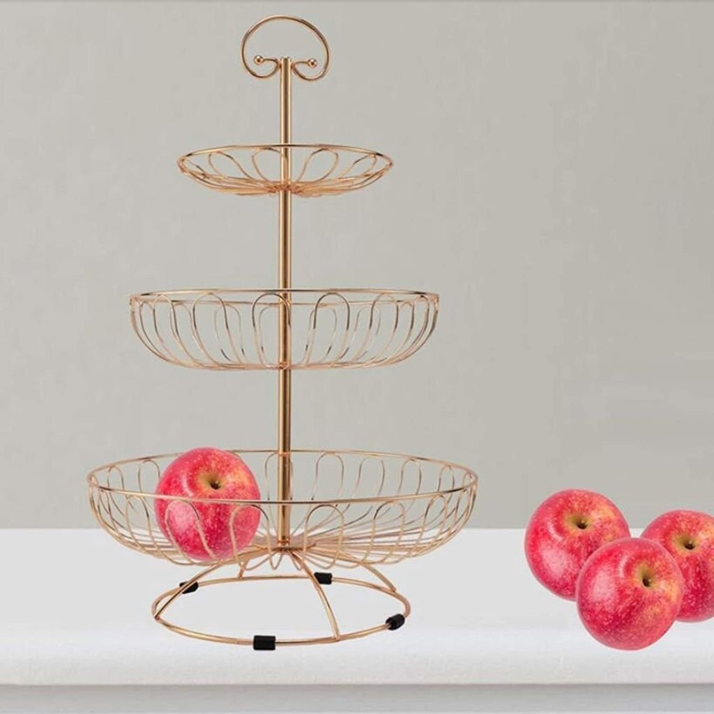 Panier à Fruits en Métal à 3 Niveaux – سلة فواكه معدنية بثلاث طبقات - الصورة 6