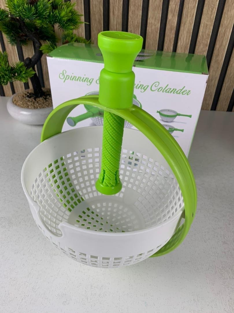 Panier D’égouttage Rotatif pour Fruits et Légumes Facile et Rapide – سلة غسل الخضار - الصورة 2