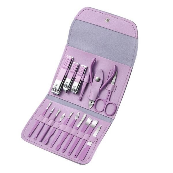 Kit coupe-ongles professionnel 16en1 en acier inoxydable – طقم العناية بالأظافر - الصورة 3