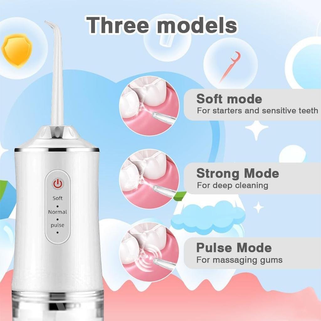Hydropulseur dentaire électrique sans fil Rechargeable par USB – جهاز تنظيف الأسنان - الصورة 6