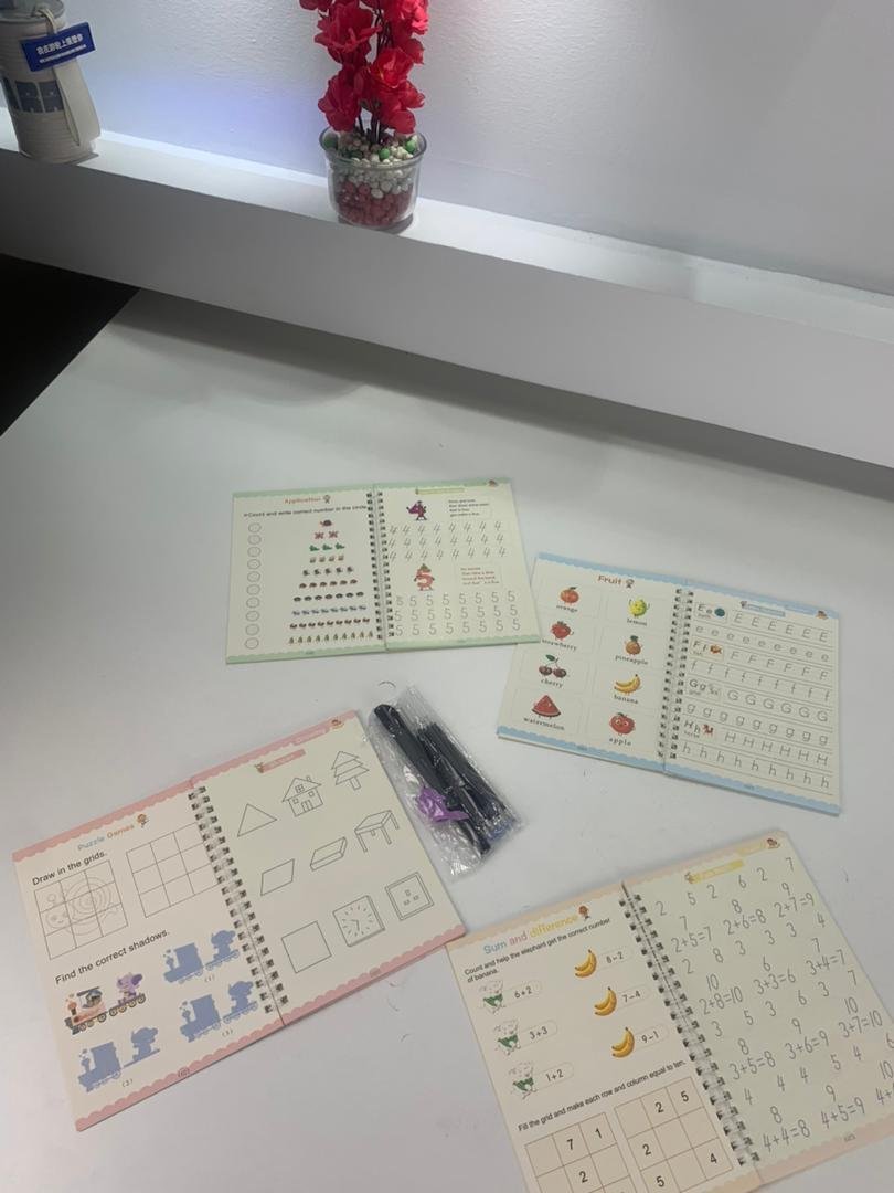 Cahier de Pratique (Ensemble de 4 Livres + 10 Recharges) – كراس التدريب مجموعة من 4 كتب + 10 عبوات حبر ANGLAIS - الصورة 2