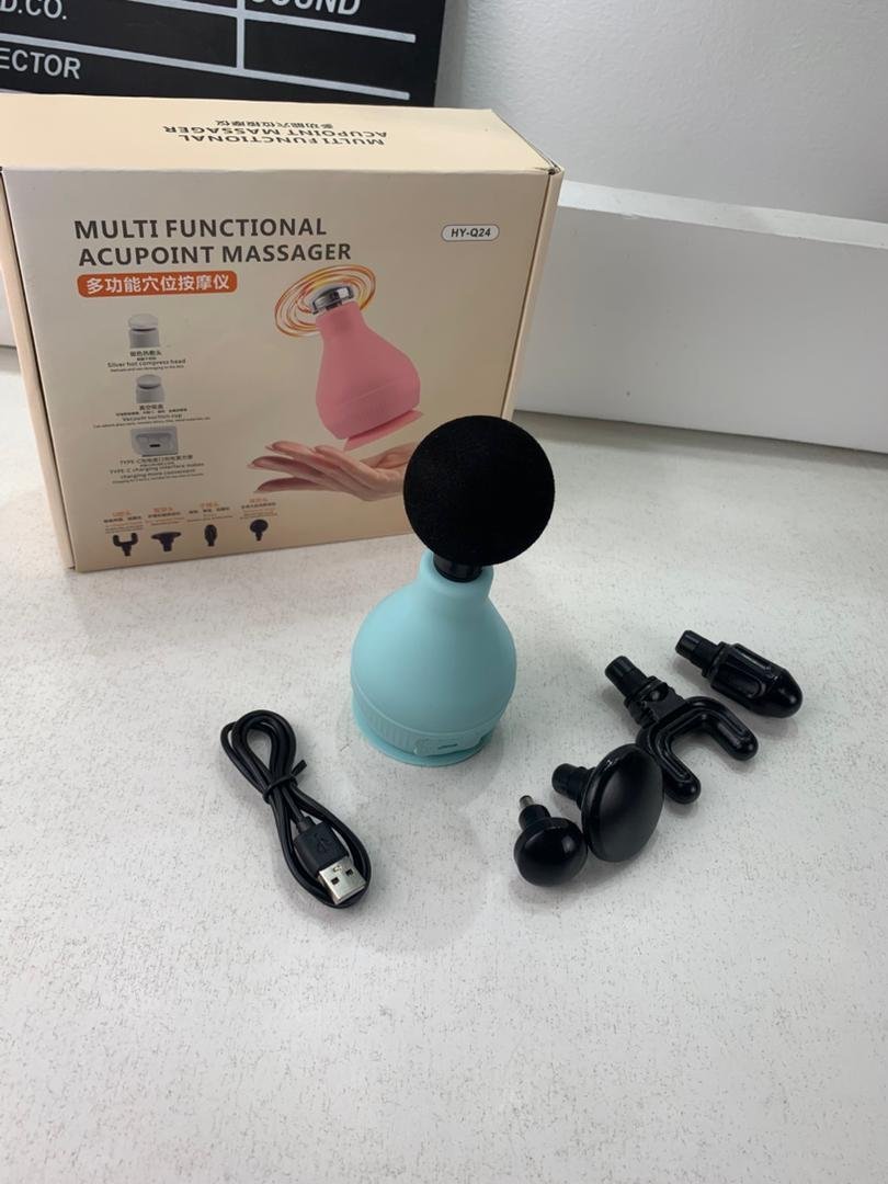 Appareil de Massage Rechargeable Portatif avec 5 Têtes Interchangeables – جهاز تدليك محمول قابل للتثبيت - الصورة 2