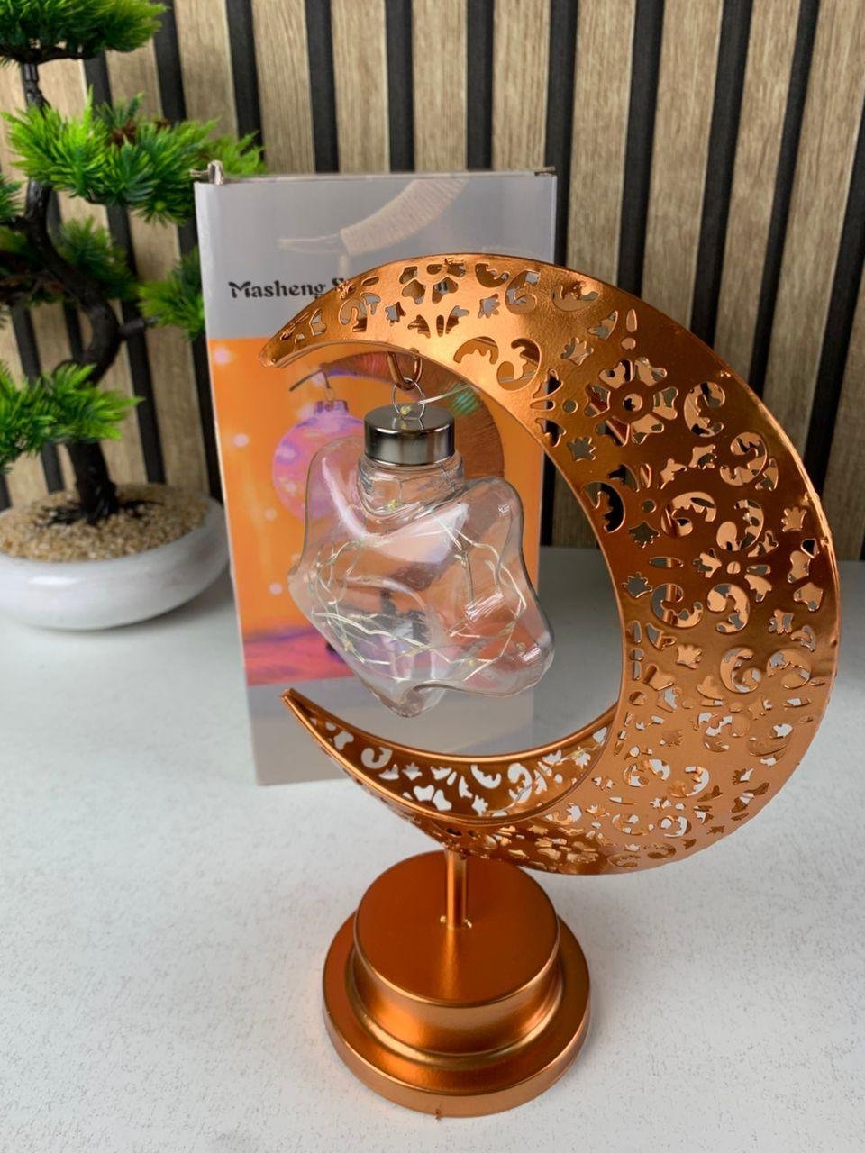 Lampe de table LED en forme de lune décoration Ramadan – مصباح ديكور رمضان - الصورة 4