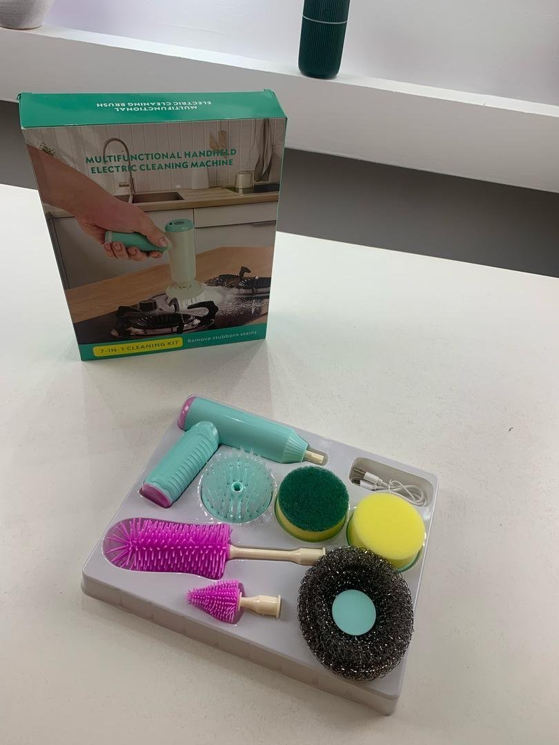 Brosse de Nettoyage Électrique Sans Fil 7en1 – فرشات تنظيف متعددة الرؤوس - الصورة 2
