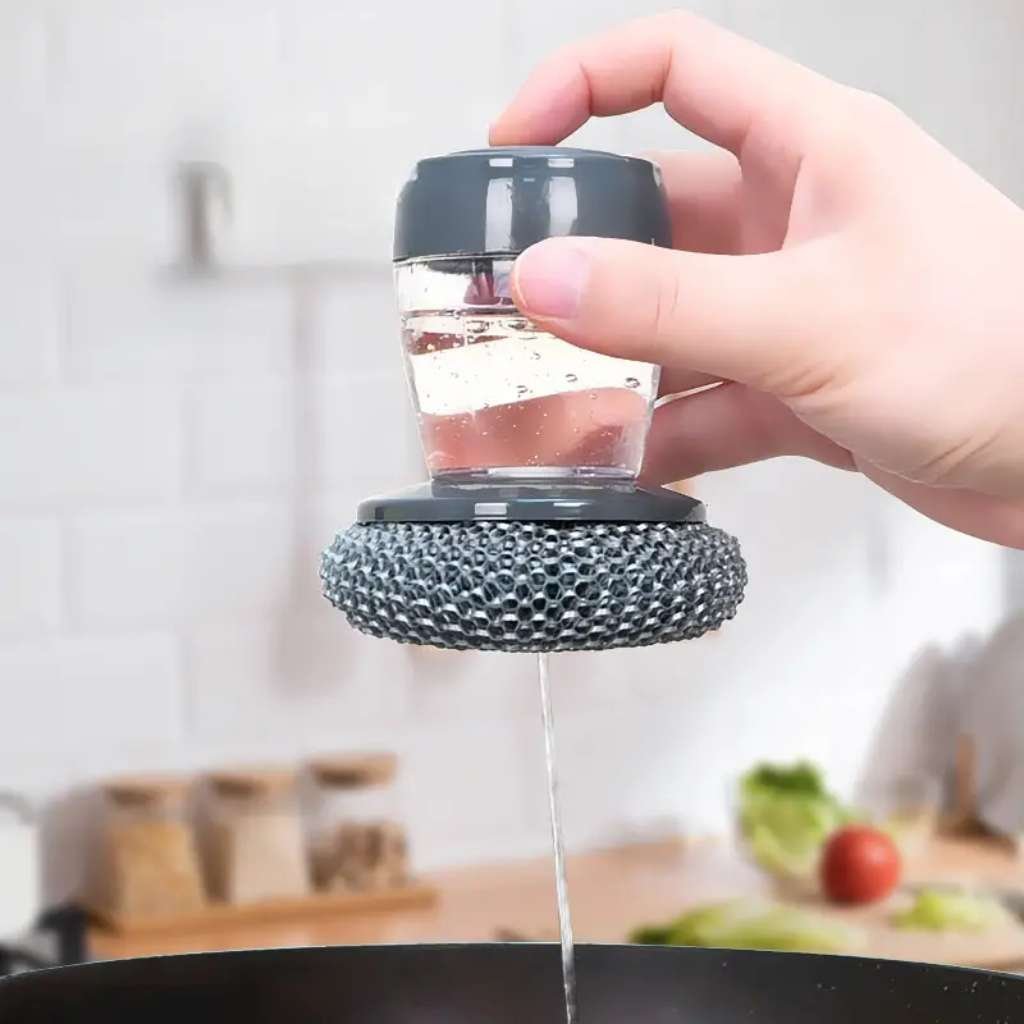 Brosse à Main avec Distributeur de Savon pour Cuisine – فرشاة يدوية بموزع صابون للمطبخ - الصورة 5