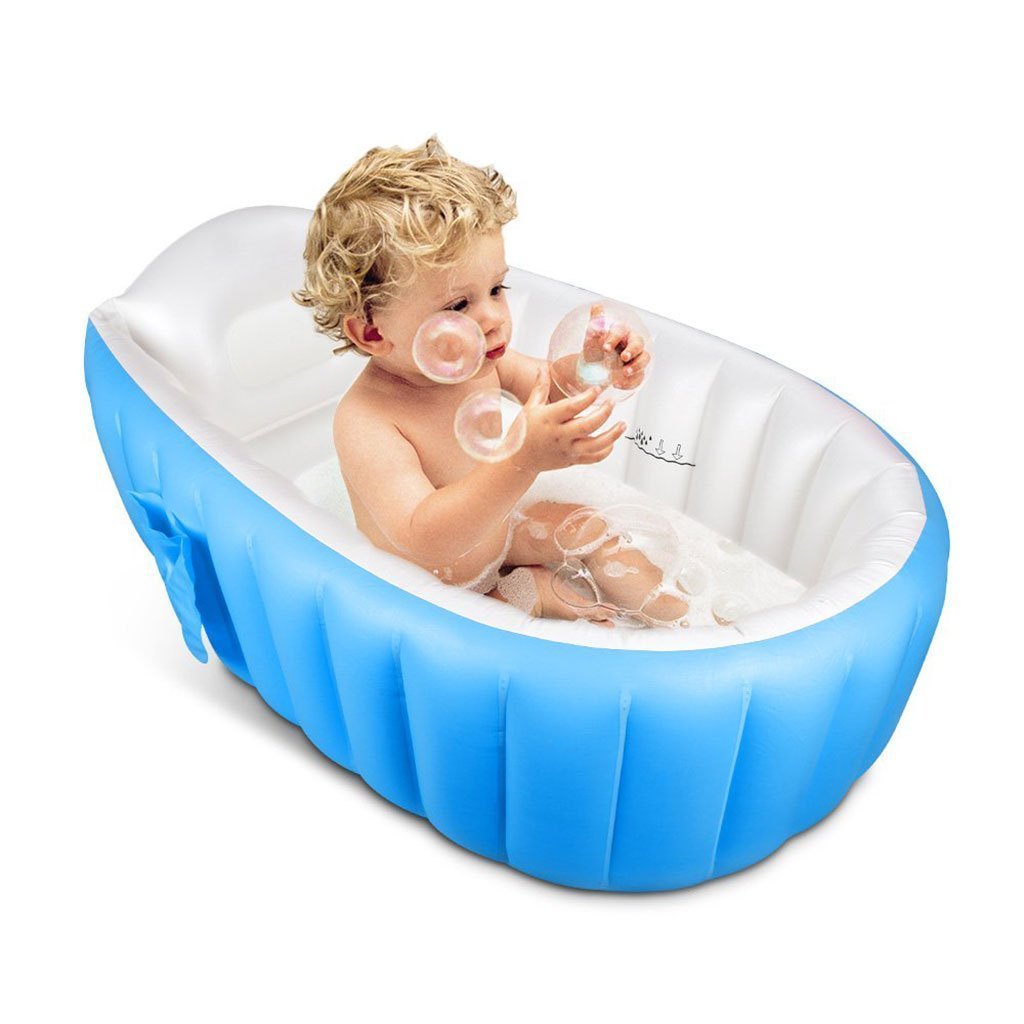 Baignoire gonflable pour bébé antidérapante avec poche latéral – حوض الاستحمام قابل للنفخ للأطفال - الصورة 6