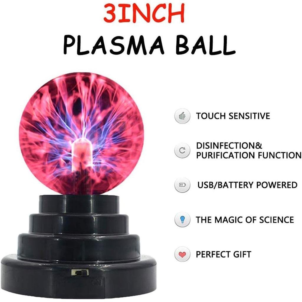 Lampe boule plasma sphérique ionique tactile – مصباح بلازما - الصورة 2