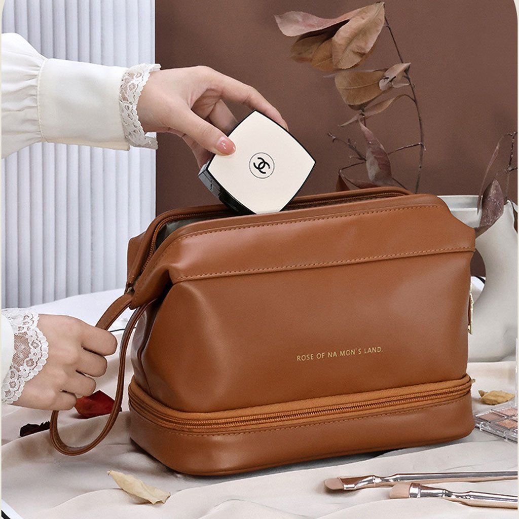 Trousse Maquillage et Pinceaux Imperméable à Double Couche - الصورة 5
