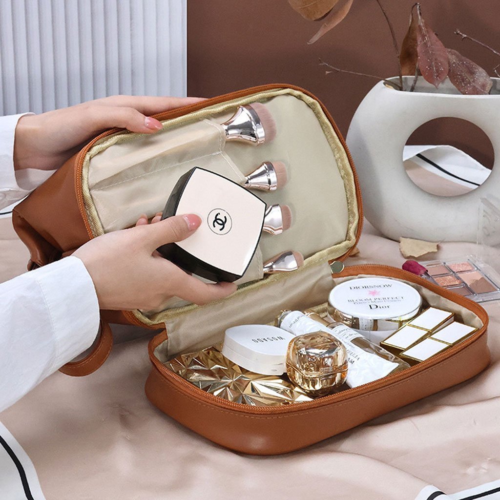 Trousse Maquillage et Pinceaux Imperméable à Double Couche - الصورة 4